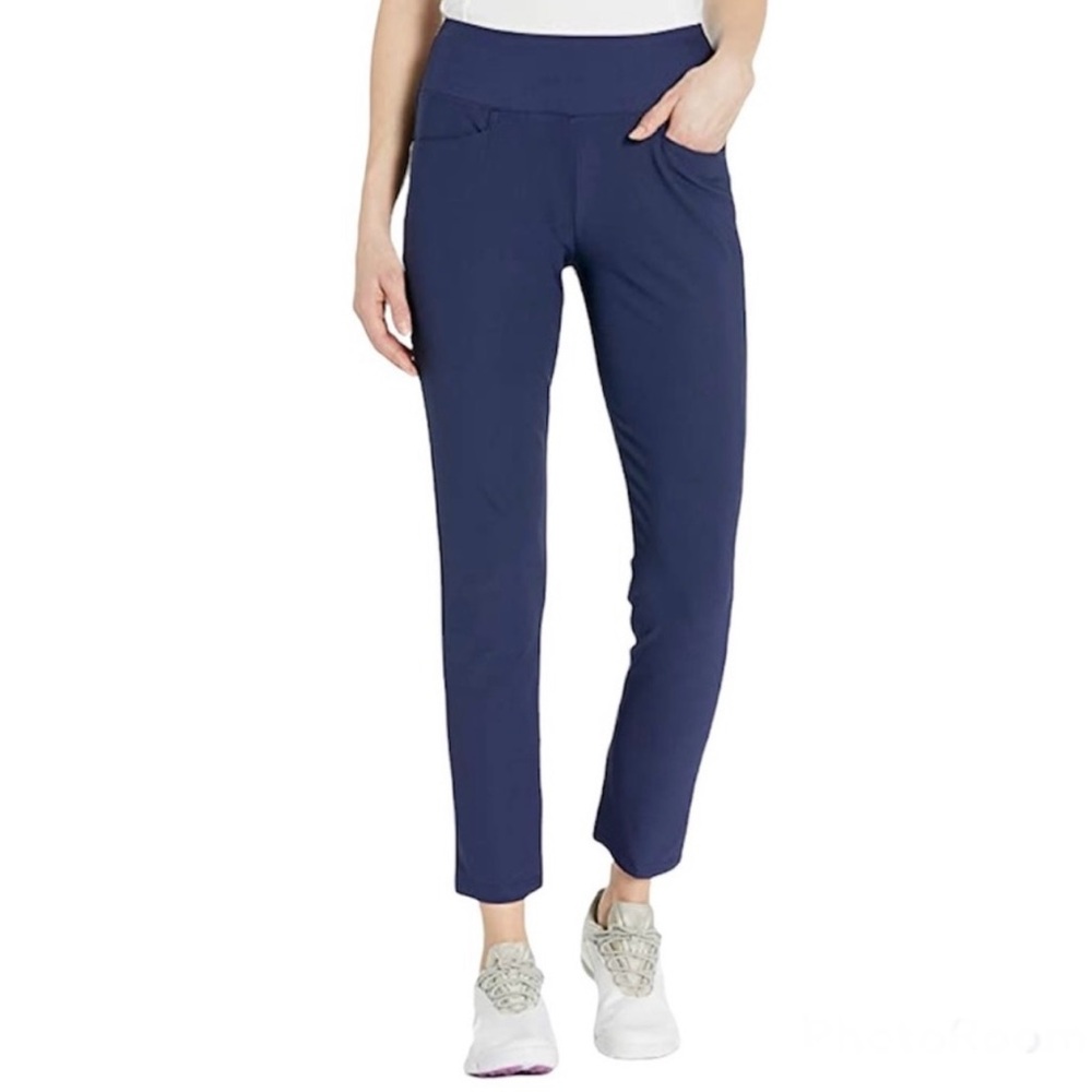 NWOT Puma PWRShape peacoat navy blue comfy pull on golf pants. Women’s size M